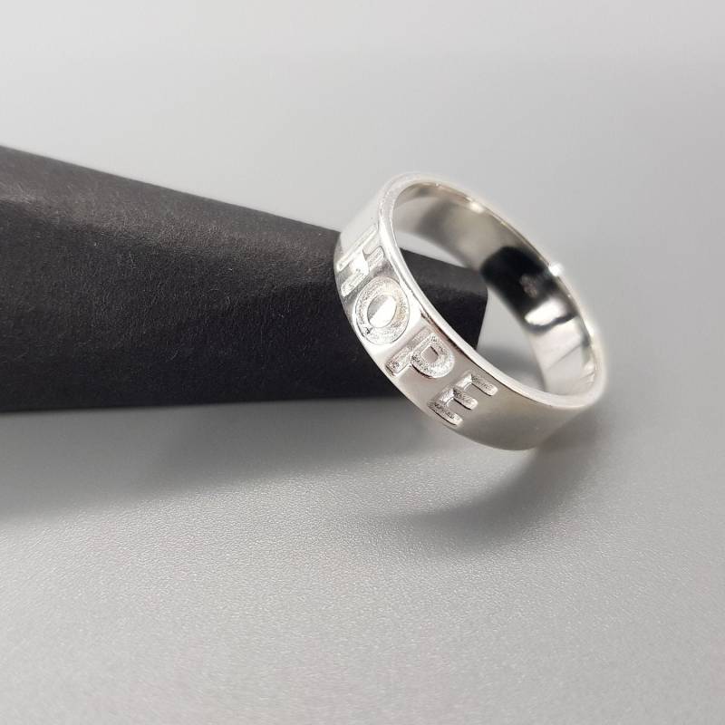 Ring Silber Schriftzug Hope Sterlingsilber Ring Silber Schriftzug Hope Sterlingsilber von LemasBling