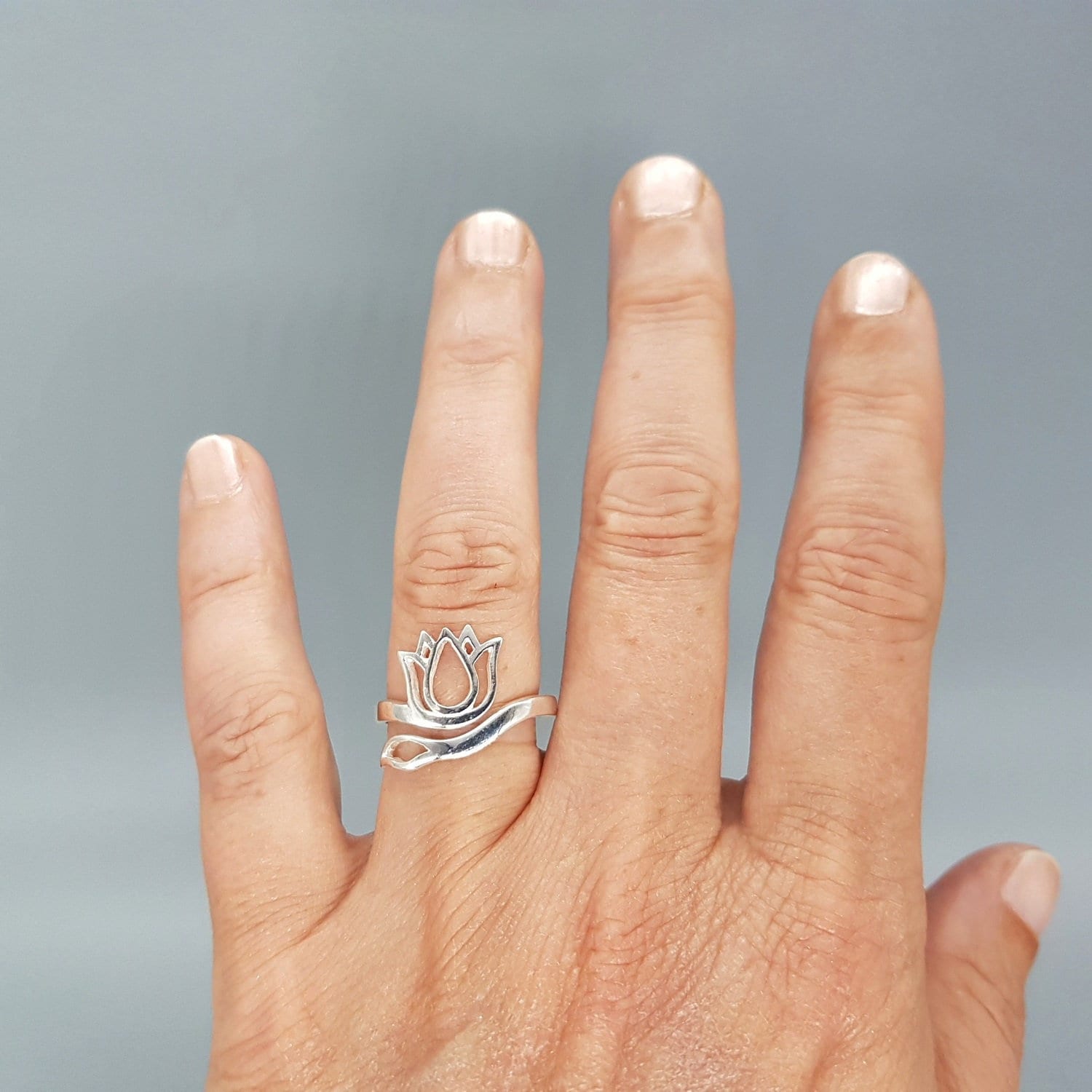 Ring Silber Lotusblume Glänzend Sterlingsilber Ring Silber Lotusblume Glänzend Sterlingsilber von LemasBling