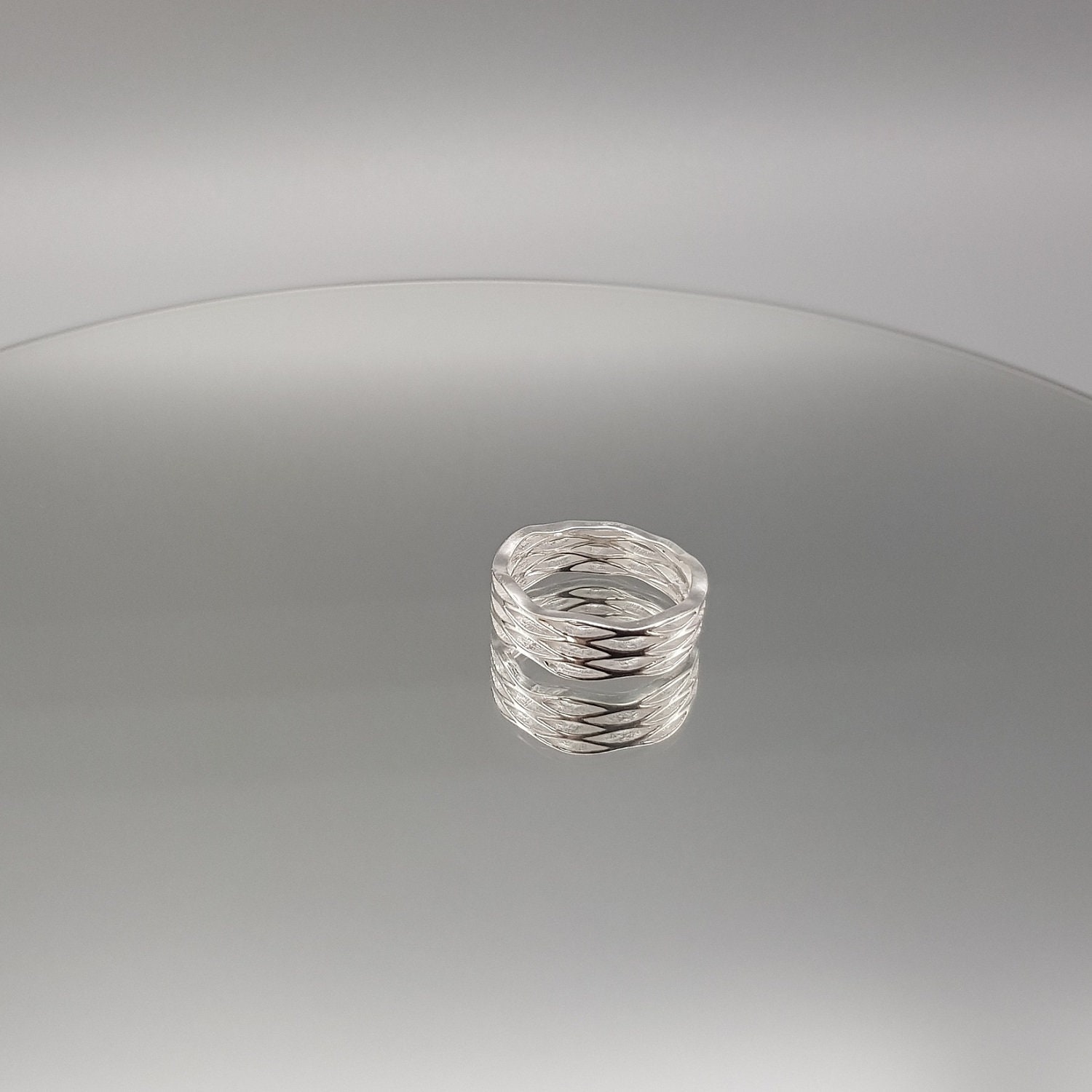 Ring Silber Netzmuster Glänzend Sterlingsilber Ring Silber Netzmuster Glänzend Sterlingsilber von LemasBling
