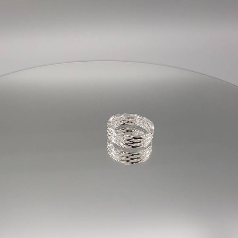 Ring Silber Netzmuster Glänzend Sterlingsilber Ring Silber Netzmuster Glänzend Sterlingsilber von LemasBling