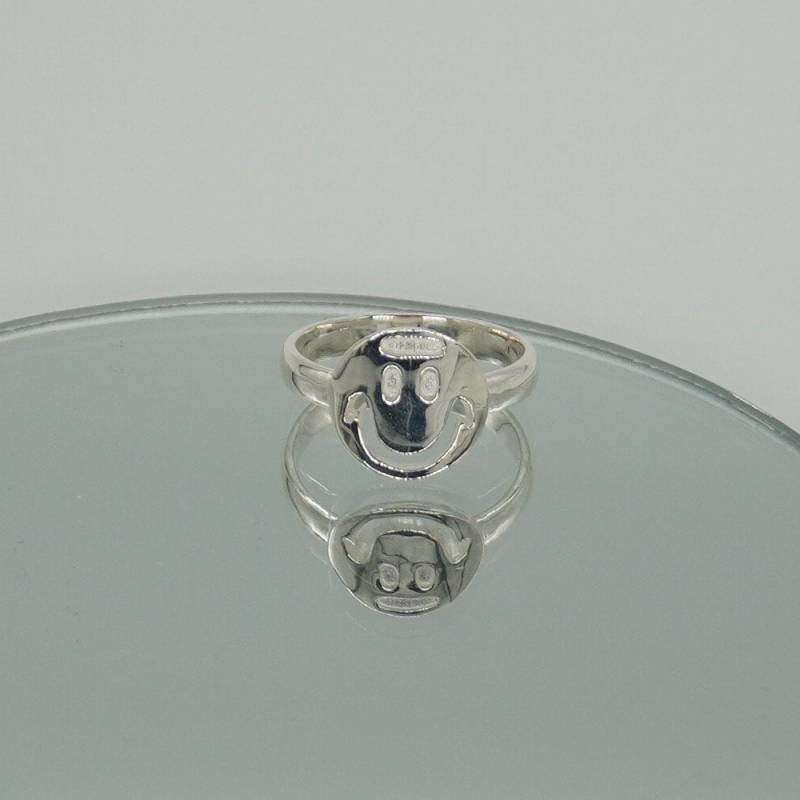 Ring Silber Smiley Glänzend Sterlingsilber von LemasBling
