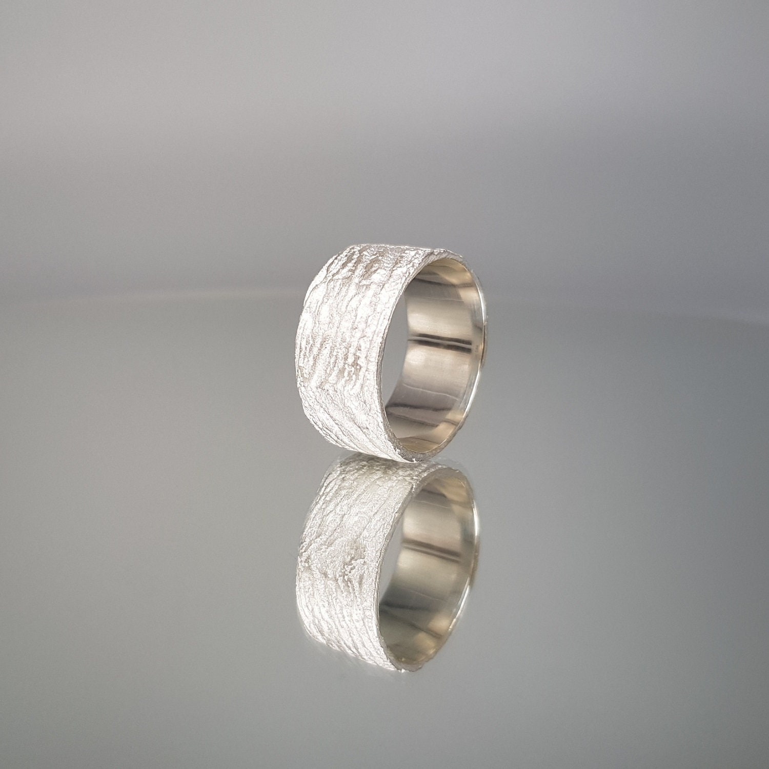 Ring Silber Struktur Breit 9, 5 Mm Sterlingsilber Ring Silber Struktur Breit 9, 5 Mm Sterlingsilber von LemasBling