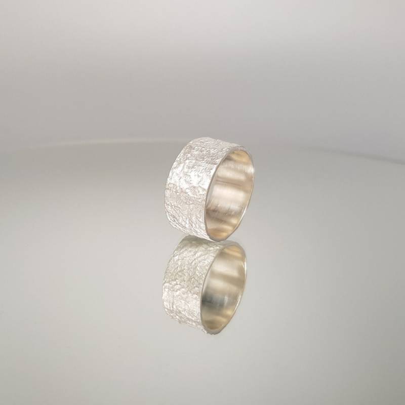 Ring Silber Struktur Mattiert Gebürstet 9 Mm Sterlingsilber Ring Silber Struktur Mattiert Gebürstet 9 Mm Sterlingsilber von LemasBling