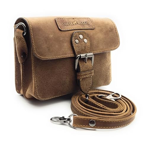 Gürteltasche aus Hunterleder – Vintage Herren & Damen Leder Bauchtasche – Hüfttasche mit Gürtelschlaufen & abnehmbarem Schultergurt – Praktisch & stilvoll für Alltag & Reisen von Lemasi