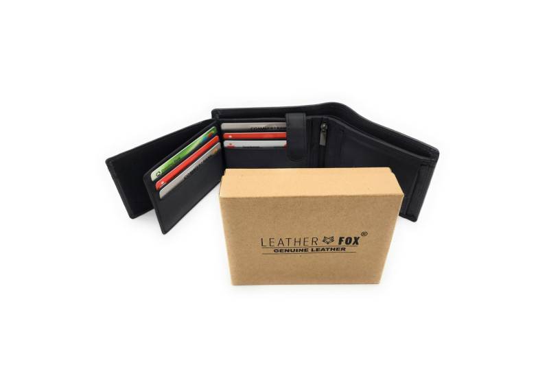 Lemasi Geldbörse echt Leder Herren Portemonnaie mit RFID Schutz Nappaleder, inklusive Geschenkbox von Lemasi