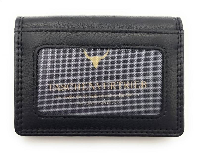 Lemasi Kartenetui Kreditkartenetui aus Nappaleder mit RFID-Schutz & Ausweisfenster von Lemasi