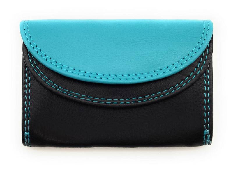 Lemasi Mini Geldbörse kleines echt Leder Portemonnaie, Urlaubsbörse mit RFID Schutz, Wickelbörse mit Münzfach, Scheinfach, Kartenfach von Lemasi