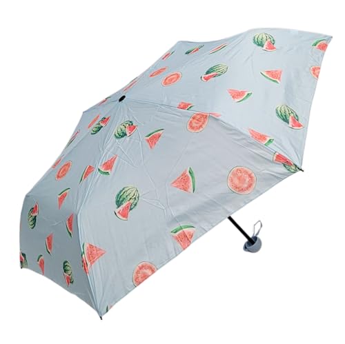 Lemasi Mini Regenschirm Taschenschirm Schirm klein, leicht & kompakt Avocados, Melonen oder Orangen (Melone) von Lemasi