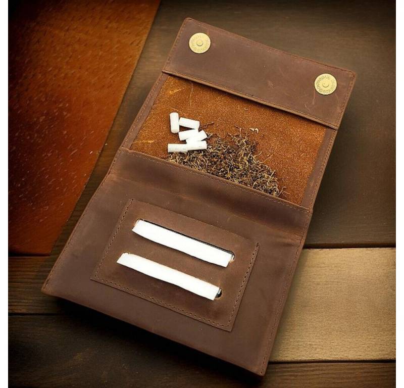 Lemasi Tabakbeutel echt Leder Tabakbeutel Tabaktasche Tabak Etui Beutel von Lemasi