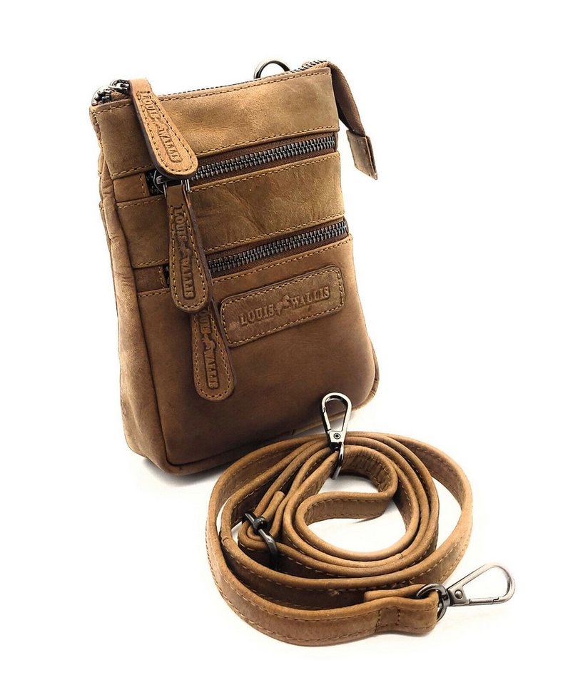 Lemasi Umhängetasche echt Leder 2in1 Umhängetasche, Gürteltasche, umfangreiche Ausstattung, vielseitig einsetzbar, z.B. Freizeit, Reise, Festival von Lemasi