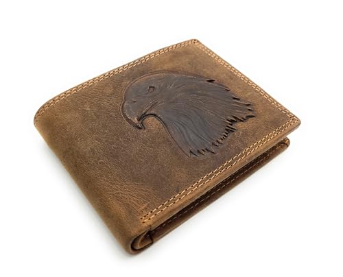 Lemasi echt Leder Geldbörse mit RFID Schutz Hunterleder Portemonnaie erhaben geprägter Adler Lemasi echt Leder Geldbörse mit RFID Schutz Hunterleder Portemonnaie erhaben geprägter Adler von Lemasi