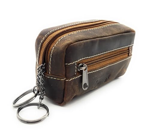 Lemasi echt Leder Schlüsseletui Schlüsselgarage Büffel-Vollleder Kofferform, viel Platz von Lemasi