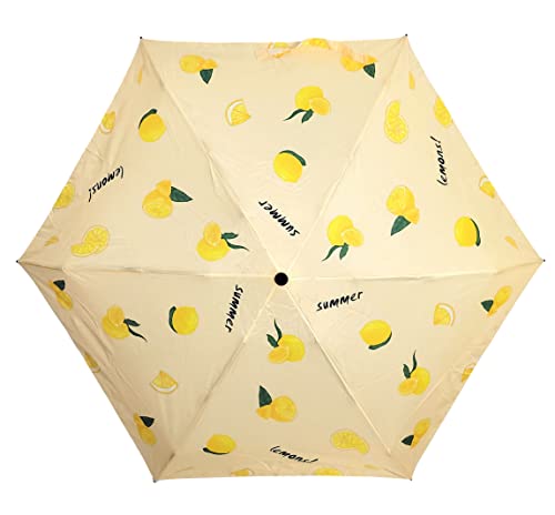 Mini Regenschirm Taschenschirm Schirm klein & kompakt bunt und fröhlich Früchte (Zitrone) (Lemons) von Lemasi