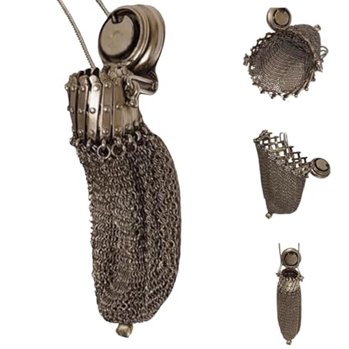 Handmade 1920's English Coin Purse, Metall Netz Münze Beutel, Weinlese Antike Mittelalterliche Münze Geldbeutel, Neuheit Ändern Geldbeutel Brieftasche Münze Pouch Für Schlüssel Ändern Gadget von Lembeauty