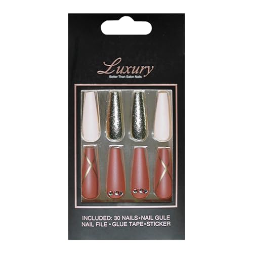Lembeauty French Press Nails Long,Press Nails Sarg Lang,Nagel zum Aufkleben für Damen-Maniküre | Wiederverwendbare künstliche Acrylnägel zum Aufkleben der Nägel für die Hochzeit Lembeauty French Press Nails Long,Press Nails Sarg Lang,Nagel zum Aufkleben für Damen-Maniküre | Wiederverwendbare künstliche Acrylnägel zum Aufkleben der Nägel für die Hochzeit von Lembeauty