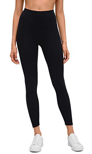 Lemedy Damen hohe Taille Tight Yoga Pants Workout sportliche Leggings (Schwarz, M) von Lemedy