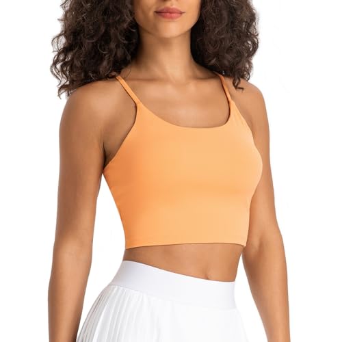 Lemedy Gepolsterter Sport-BH für Damen, Fitness, Workout, Laufshirt, Yoga, Tanktop, hellorange, small Lemedy Gepolsterter Sport-BH für Damen, Fitness, Workout, Laufshirt, Yoga, Tanktop, hellorange, small von Lemedy
