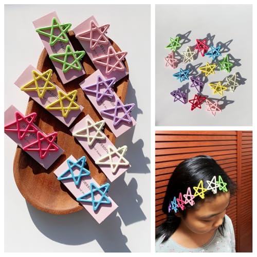 Lemeilleur Haarspangen aus Metall, Sternform, rutschfest, für dickes, dünnes Haar, für Damen und Mädchen, 14 Stück Lemeilleur Haarspangen aus Metall, Sternform, rutschfest, für dickes, dünnes Haar, für Damen und Mädchen, 14 Stück von Lemeilleur