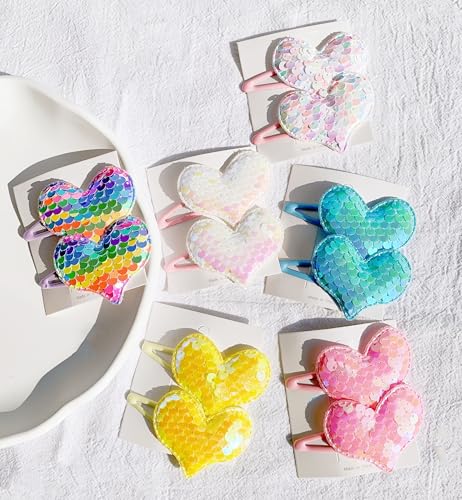 Lemeilleur Haarspangen für Mädchen, herzförmige Kinder-Haarspangen, niedliche Haarspangen aus Metall, glitzerndes Haarstyling-Zubehör für Mädchen, Kinder, 12 Stück Lemeilleur Haarspangen für Mädchen, herzförmige Kinder-Haarspangen, niedliche Haarspangen aus Metall, glitzerndes Haarstyling-Zubehör für Mädchen, Kinder, 12 Stück von Lemeilleur
