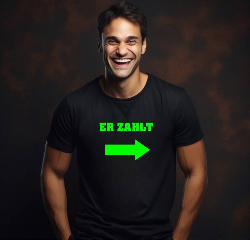 Sprüche T-Shirt Er Zahlt Männer Lustig Funshirt Bis 4xl von LemmysHolzschmiede