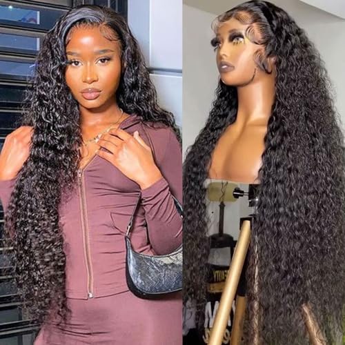 Lemoda Full 13x4 Water Wave Lace Frontal Wigs Human Hair 12A HD Transparent Deep Wave Lace Frontal Wig Pre Plucked 12A Brazilian Wet and Wavy Virgin Human Hair Wigs for Women 28Inch Lemoda Full 13x4 Water Wave Lace Frontal Wigs Human Hair 12A HD Transparent Deep Wave Lace Frontal Wig Pre Plucked 12A Brazilian Wet and Wavy Virgin Human Hair Wigs for Women 28Inch von Lemoda
