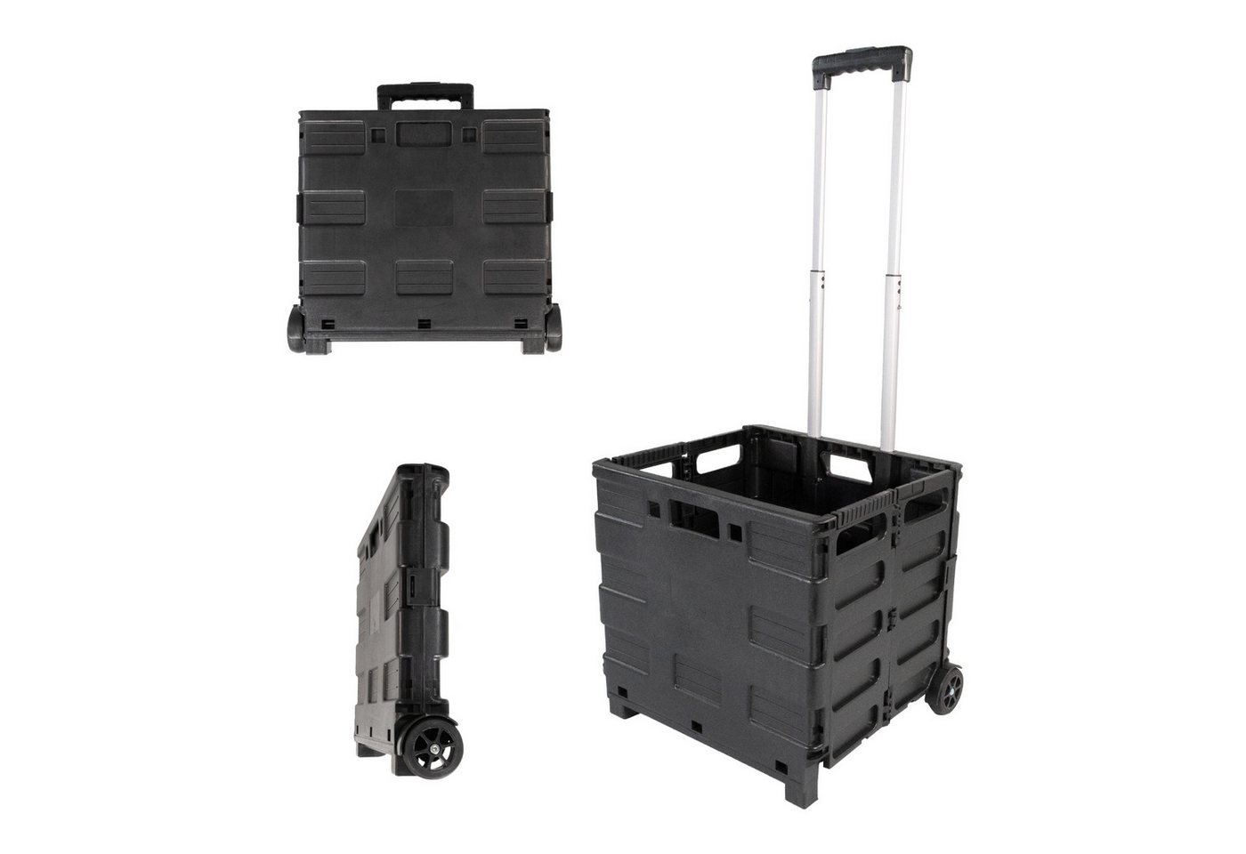 Lemodo Einkaufstrolley Einkaufstrolley, Transporttrolley, faltbarer Transportwagen, klappbar von Lemodo