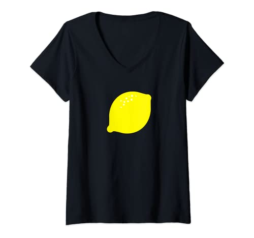 Damen Zitronen-Print Shirt – Zitronen-T-Shirt T-Shirt mit V-Ausschnitt Damen Zitronen-Print Shirt – Zitronen-T-Shirt T-Shirt mit V-Ausschnitt von Lemon Print Shirts