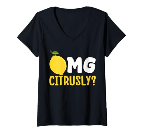 Damen OMG Citrusly Lemon Pun Citrus Humor Fruchtliebhaber T-Shirt mit V-Ausschnitt Damen OMG Citrusly Lemon Pun Citrus Humor Fruchtliebhaber T-Shirt mit V-Ausschnitt von Lemon Pun Humor Citrus Joke Fruit Lover Summer