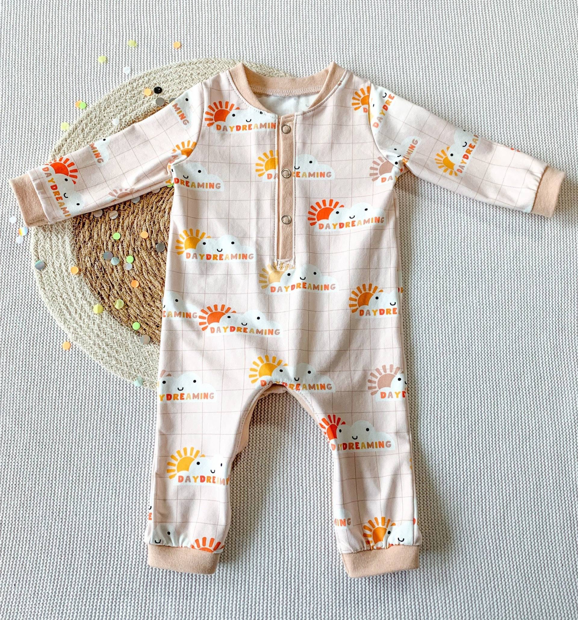 Babyanzug - Homewear Aus Jersey Puder Daydreaming Gr. 56 Bis 116 von LemonPieByAJ