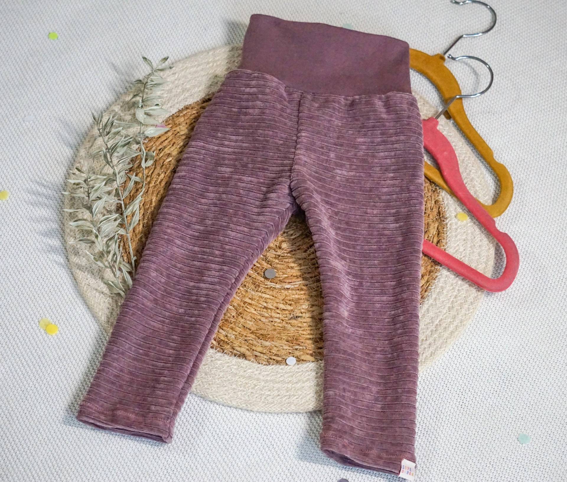 Leggings Gr. 80 Für Kinder Aus Cord-Jersey - Mauve Einzelstück Leggings Gr. 80 Für Kinder Aus Cord-Jersey - Mauve Einzelstück von LemonPieByAJ