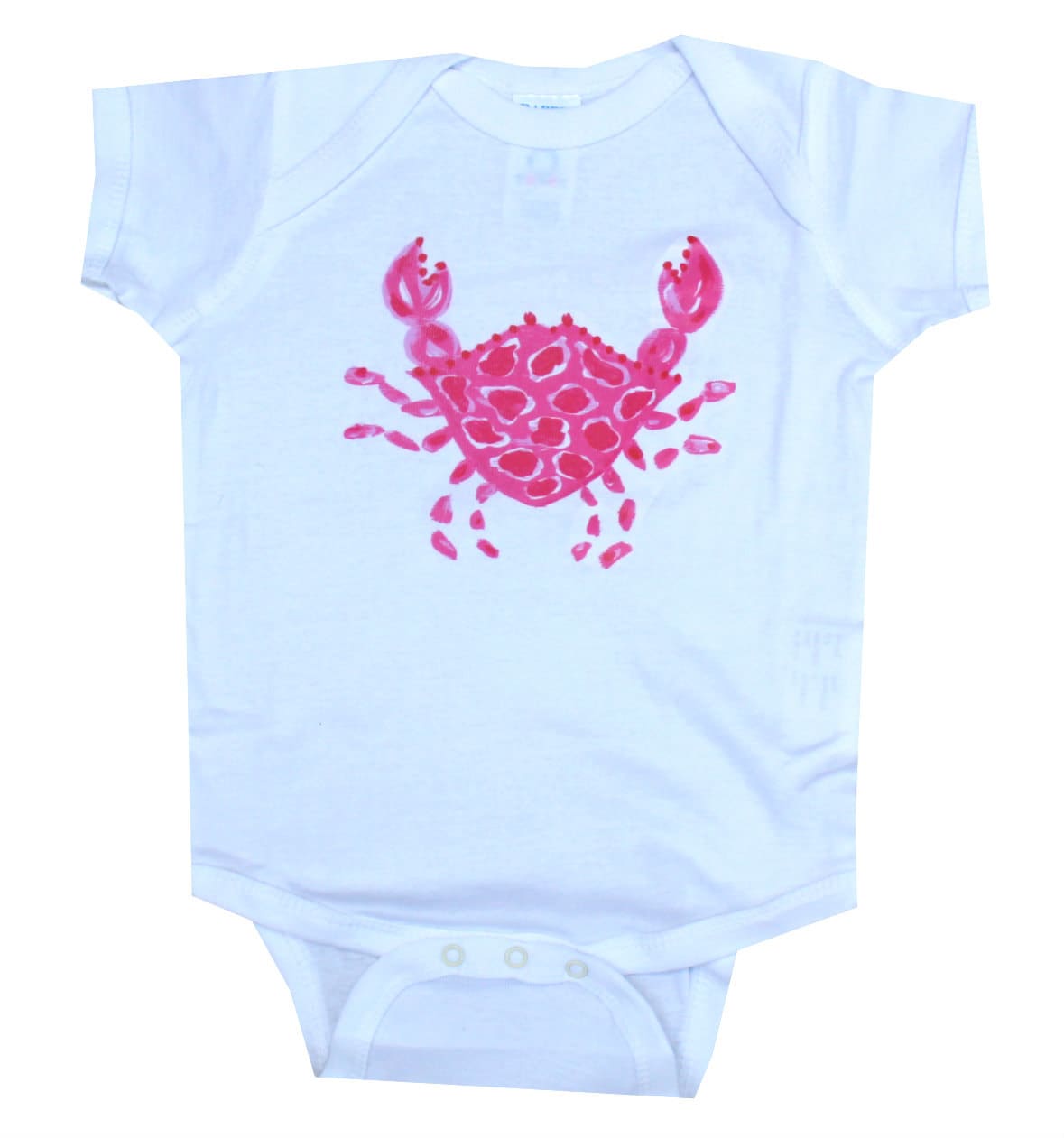 Hot Pink Oder Blau Krabbe Strand Baby Baumwolle Creeper Personalisiert Hot Pink Oder Blau Krabbe Strand Baby Baumwolle Creeper Personalisiert von LemondaisyDesign