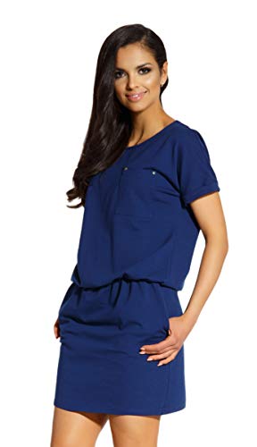 Lemoniade Damen Sommerkleid in angesagtem Design Made in EU, Modell 2 Navy, XL (42) von Lemoniade