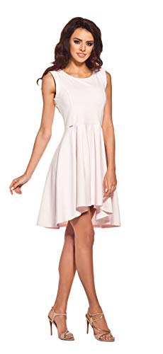 Lemoniade Damen Sommerkleid mit ausgefallenem Schnitt Made in EU, Modell 1 Rosa, Gr. L (40) von Lemoniade