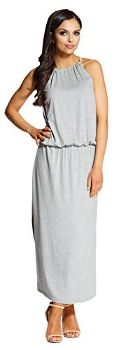 Lemoniade Damen Sommerkleid mit ausgefallenem Schnitt Made in EU, Modell 3 Hellgrau, Gr. L (40) von Lemoniade