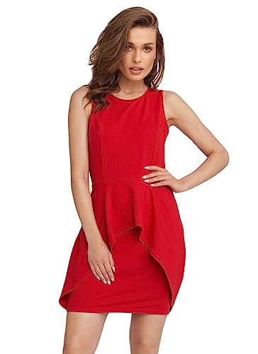 Lemoniade Elegantes Sommerkleid mit raffinierten Schnitten und in vielen Farben, Modell 7 Rot, Gr. S von Lemoniade