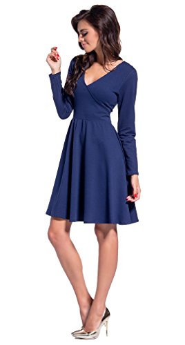 Lemoniade trendiges Kleid mit Langen Ärmeln und kurzem Rock (L (40), Modell 3 Navy) von Lemoniade