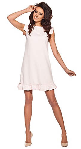 Lemoniade Damen Sommerkleid mit ausgefallenem Schnitt Made in EU, Modell 2 Rosa, Gr. L (40) von Lemoniade