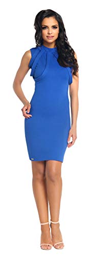 Lemoniade Damen Sommerkleid mit ausgefallenem Schnitt Made in EU, Modell 5 Blau, Gr. S (36) von Lemoniade