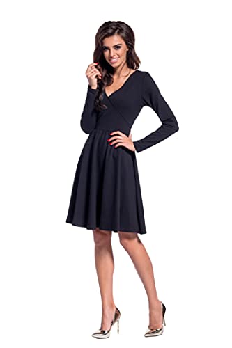 Lemoniade trendiges Kleid mit Langen Ärmeln und kurzem Rock (M (38), Modell 3 Schwarz) von Lemoniade
