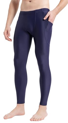 UPF 50+ Herren Surf-Leggings Sonnenschutz Schwimmhose, Herren, navy, Small von Lemorecn