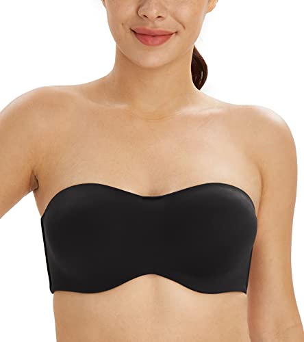 Bandeau Bügel Trägerlos Große Größen T-Shirt-BH(Schwarz,95D) von Lemorosy