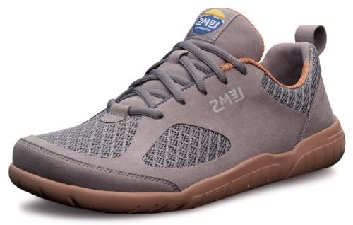 Lems Primal 3 - Herren Hybrid Sneaker/Barfußschuh mit breiter Zehenbox, Flexibler Sohle und dämpfender Kork-Einlage (Slate, EU Schuhgrößensystem, Erwachsene, Herren, Numerisch, M, 46) von Lems