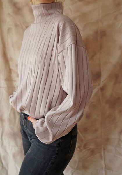 Lena Schokolade Ripp Turtleneck Sweater versch. Farben aus Bio-Baumwolle von Lena Schokolade