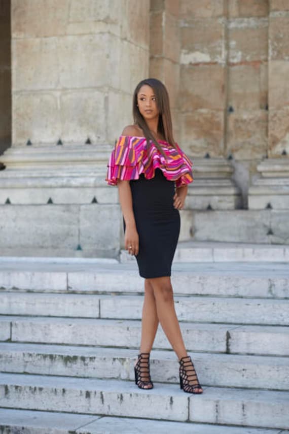 Ati Boot Hals Kleid Wachs Gedruckt Kente Stieg Lenadreams Ati Boot Hals Kleid Wachs Gedruckt Kente Stieg Lenadreams von Lenadreams