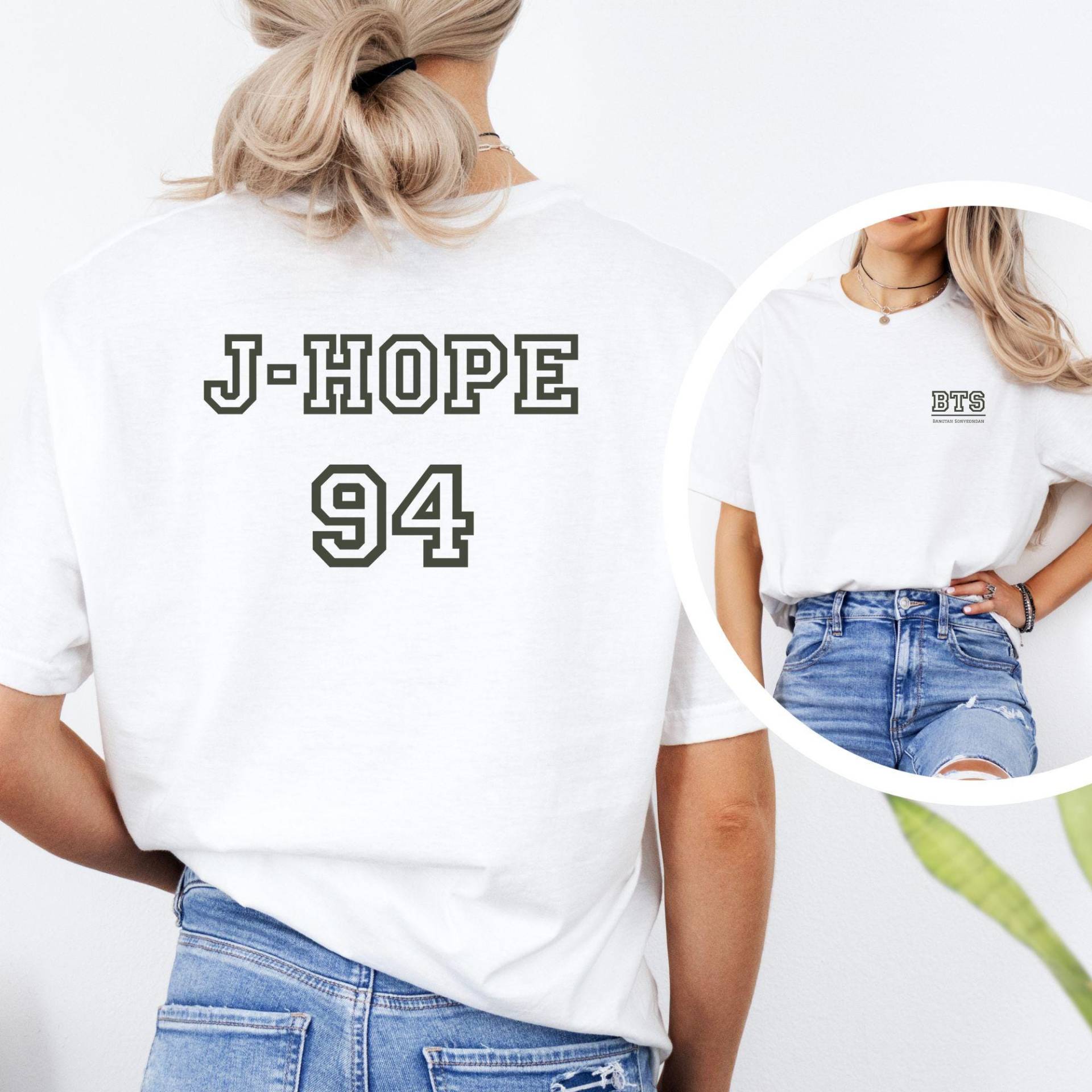 Bts J-Hope 94 Unisex T-Shirt, K-Pop Merch, Perfect Gift For Army, Casual Wear, Concert Outfits Bts J-Hope 94 Unisex T-Shirt, K-Pop Merch, Perfect Gift For Army, Casual Wear, Concert Outfits von LenasartLaB