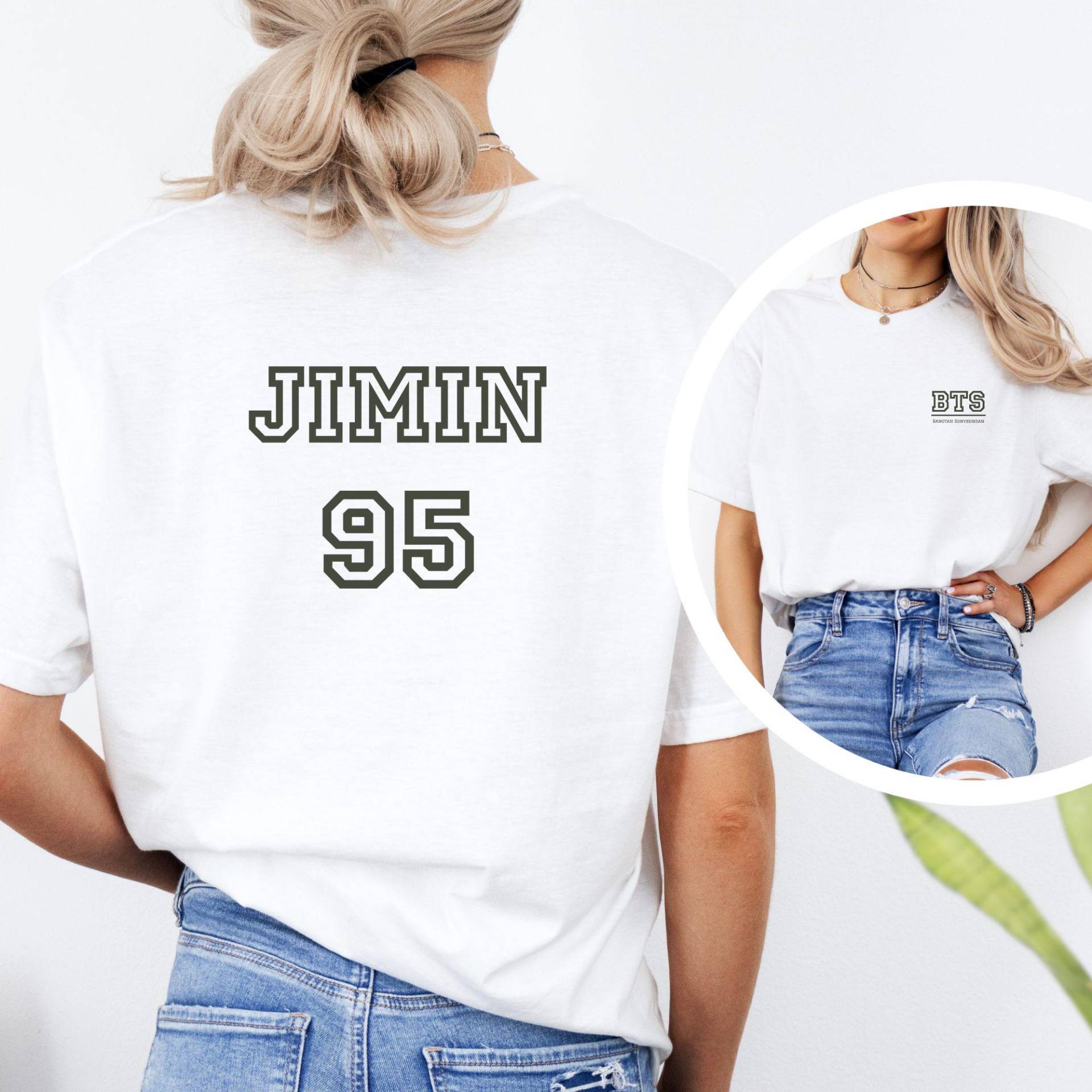 Bts Jimin 95 Unisex T-Shirt, Cute K-Pop Shirt, Fan Merchandise, Perfect Gift For Army, Casual Wear, Concert Apparel Bts Jimin 95 Unisex T-Shirt, Cute K-Pop Shirt, Fan Merchandise, Perfect Gift For Army, Casual Wear, Concert Apparel von LenasartLaB
