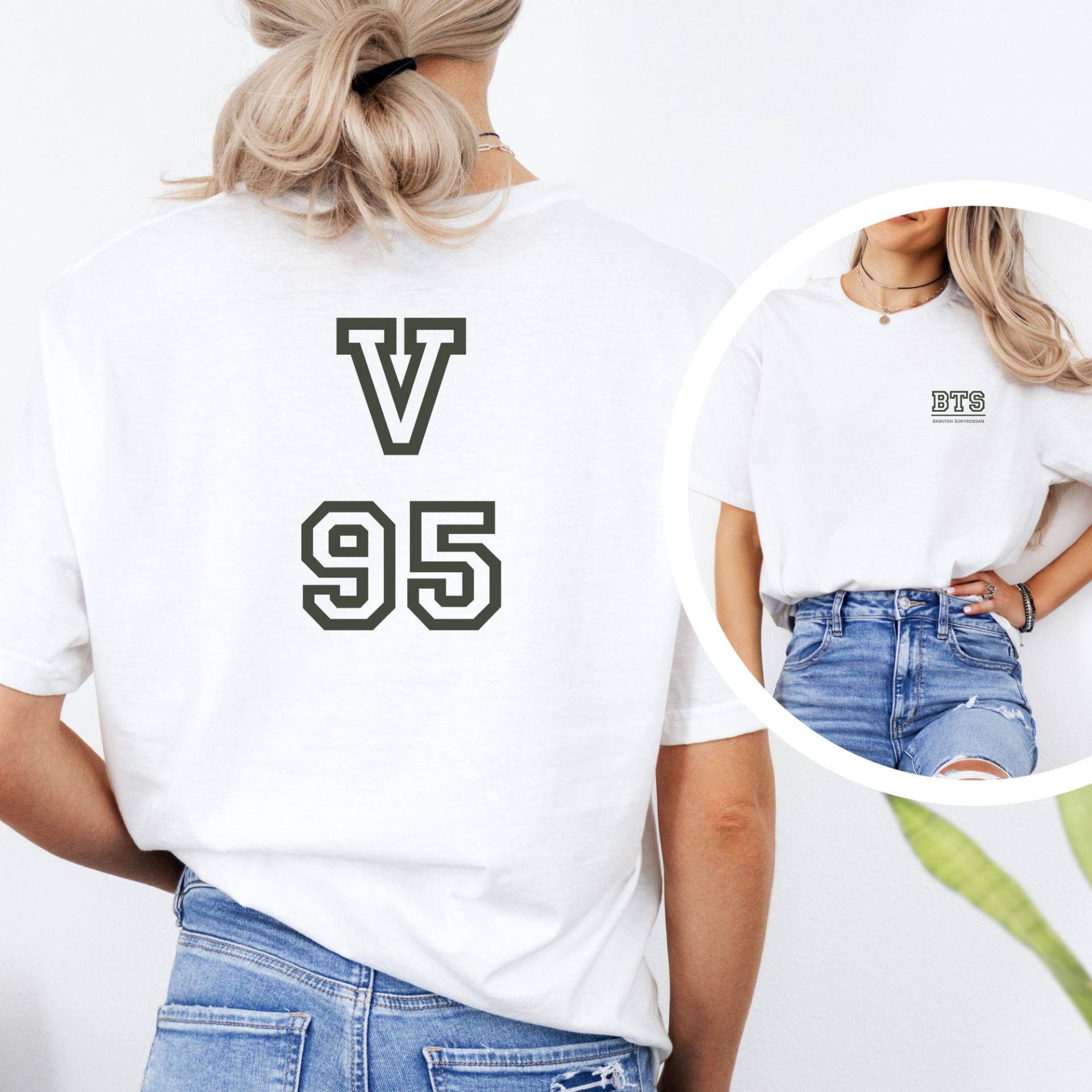 Bts V 95 Unisex T-Shirt, Casual Streetwear, Concert Outfit, Perfect Gift For Army, Daily Wear, Music Lover Apparel Bts V 95 Unisex T-Shirt, Casual Streetwear, Concert Outfit, Perfect Gift For Army, Daily Wear, Music Lover Apparel von LenasartLaB