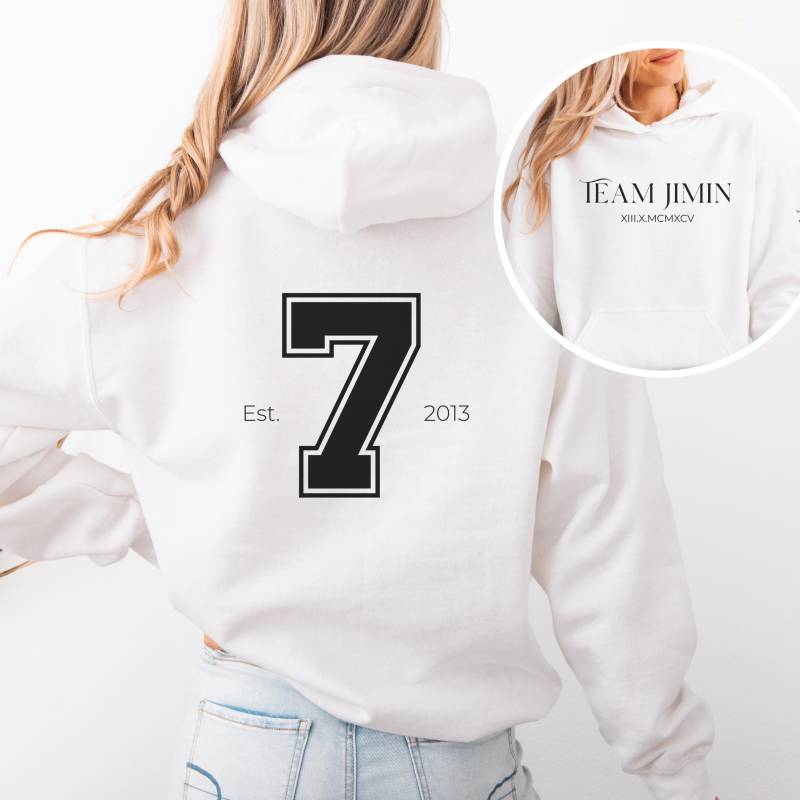 Unisex Hoodie With Team Jimin Print, Cozy K-Pop Sweatshirt, Bts Merch, Unique Gift For Fan, Hooded Fan Apparel von LenasartLaB