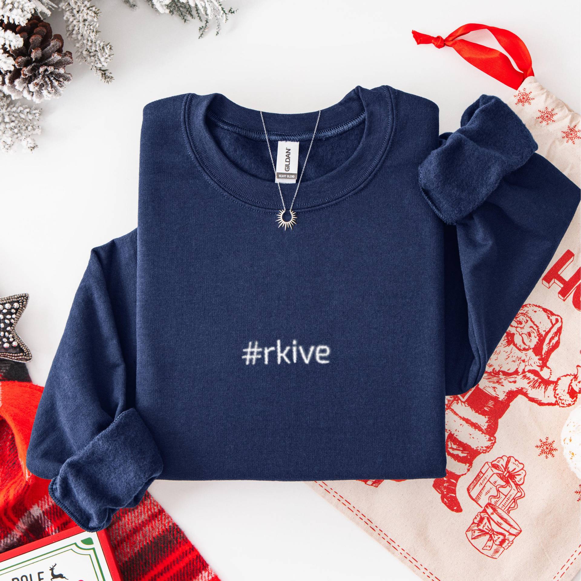 stylish Bts Sweatshirt With Embroidered #rkive Design, Cozy Gift For Friends, Casual Lounge Wear, Perfect Art Lovers, Merch von LenasartLaB