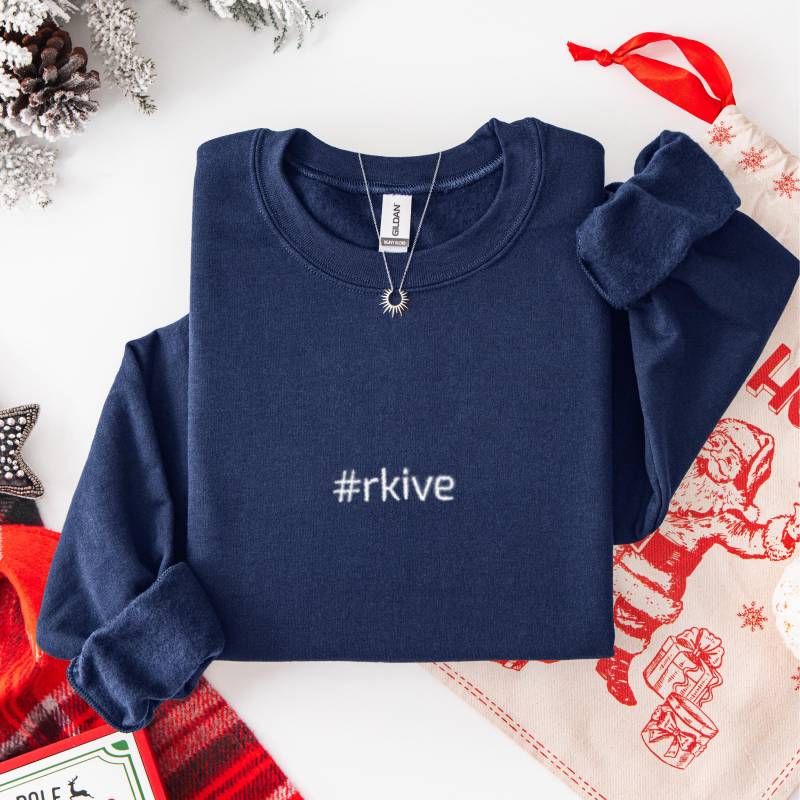 stylish Bts Sweatshirt With Embroidered #rkive Design, Cozy Gift For Friends, Casual Lounge Wear, Perfect Art Lovers, Merch von LenasartLaB